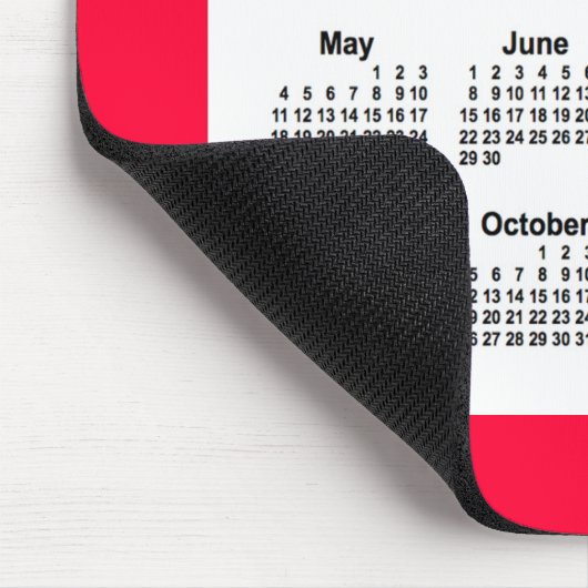 2025 Cherry Red Calendar von Janz Mouse Pad Mousepad (Ecke)