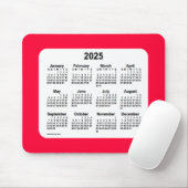 2025 Cherry Red Calendar von Janz Mouse Pad Mousepad (Mit Mouse)