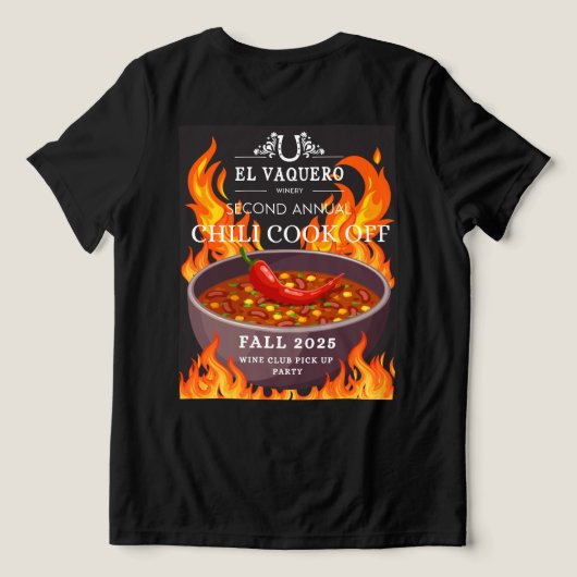 2025 Chili Cook Off Tee Shirt Womens (Design Rückseite)