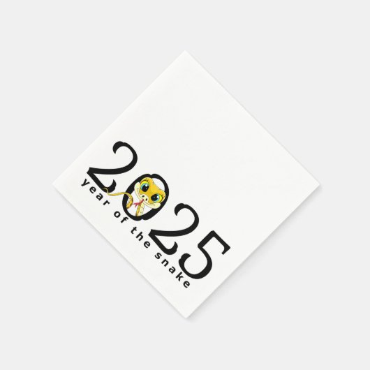 2025 Chinesischer Neujahrsfest Cartoon Snake Napki Serviette (Ecke)