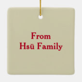 2025 Chinesisches Neujahr der Schlange grün Keramikornament (Rückseite)