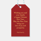 2025 Chinesisches Neujahr der Schlange Moderne Rot Geschenkanhänger (Rückseite)