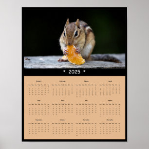 2025 Chipmunk-Wall-Kalender-Poster Poster