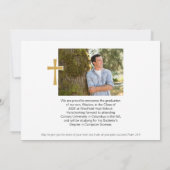 2025 Christlich Black Gold Foto Abschluss Ankündigung (Rückseite)