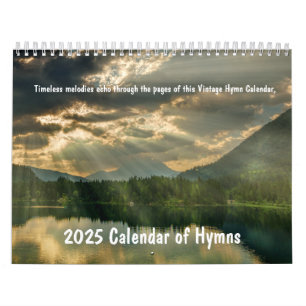 2025 Christliche Vintage Hymn-Texte Kalender