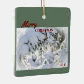 2025 Christmas Ornament: Snow-covered Evergreen Keramikornament (Rechts)