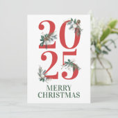 2025 Christmas Photo Card Einladung (Stehend Vorderseite)