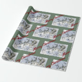 2025 Christmas Wrapping Paper:  Snow on Evergreen Geschenkpapier (Ungerollt)