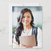 2025 Classic Modern Burnt Orange Graduation Party Einladung (Rückseite)