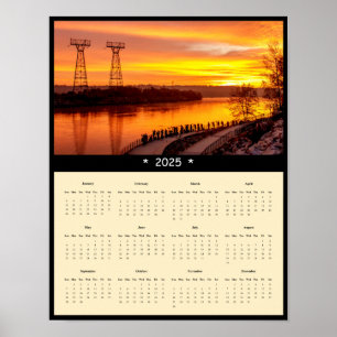 2025 Conowingo Dam Sunrise Wall Calendar Poster