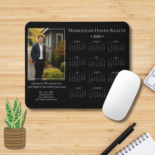2025 Corporate Foto Calendar - Schwarz Mousepad