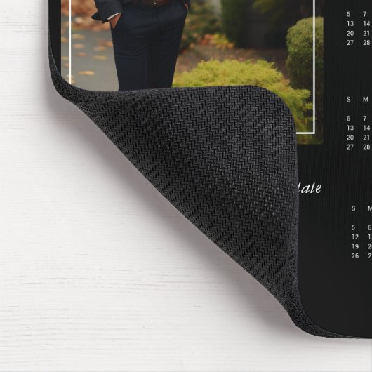 2025 Corporate Foto Calendar - Schwarz Mousepad (Ecke)