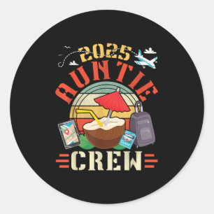 2025 Crew Tropical Beach Family Wiedersehen Vac Runder Aufkleber