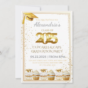 2025 Cupcakes & Caps Abschluss Einladung
