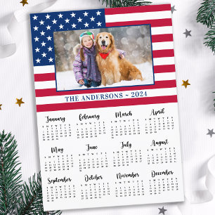 2025 Custom Foto American Flag Patriotic Feiertagskarte