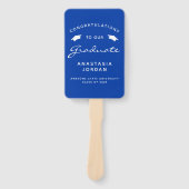 2025 Custom Foto Blue White Abschluss Fächer (Vorderseite)