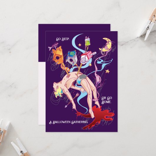 2025 Dark Fantasy Halloween Karte (Vorderseite/Rückseite Beispiel)