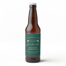 2025 Dark Green Gold Script Cap Abschluss