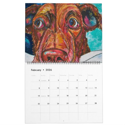2025 Dog Artist Series Farbenspiel Kalender! Kalen Kalender (Feb 2026)