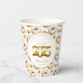 2025 Donuts and Degrees Abschluss Paper Cup Pappbecher (Rückseite)