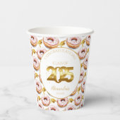 2025 Donuts and Degrees Abschluss Paper Cup Pappbecher (Rückseite)