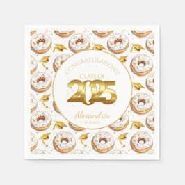 2025 Donuts and Degrees Abschluss Paper Napkins Serviette