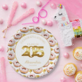 2025 Donuts und Goldmedaille-Abschluss Pappteller (Party)