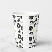 2025 Donuts und Grade Moderne Schwarz/Weiß Pappbecher (Links)