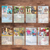 2025 Einfache, benutzerdefinierte FotoCollage 4 pr Kalender