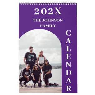 2025 Einfache, moderne 14-Fotos-Familie Kalender