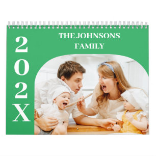 2025 Einfache, moderne 14-Fotos-Familie Kalender