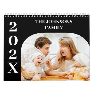 2025 Einfache, moderne 14-Fotos-Familie Kalender