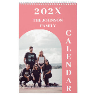 2025 Einfache, moderne 14-Fotos-Familie Kalender