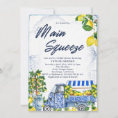 2025 Einladung der italienischen Dusche Blue Brida (Vorderseite)