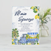 2025 Einladung der italienischen Dusche Blue Brida (Stehend Vorderseite)