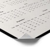 2025 Eintauchen-Mauerkalender-Poster Poster (Ecke)