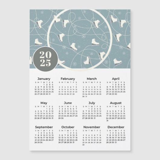 2025 Eisdiele Skate Magnetkalender für kundenspezi Magnetkarte (Vorderseite)