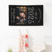 2025 Elegant Black Gray Custom Abschluss Banner (Insitu)