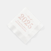 2025 Elegante Rose Gold Custom Abschluss Serviette (Ecke)