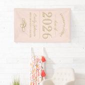 2025 Eleganter Blush und Gold Custom Abschluss Banner (Insitu)