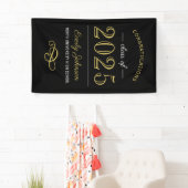 2025 Eleganter Gold Black Custom Abschluss Banner (Insitu)