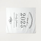 2025 Eleganter Schwarz-Weiß-Abschluss Wandteppich (Vorderseite (Horizontal))