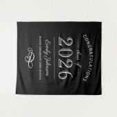 2025 Eleganter Schwarz-Weiß-Abschluss Wandteppich (Vorderseite (Horizontal))