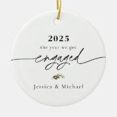 2025 Engaged Ornament | Modern Photo Keepsake (Vorne)