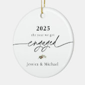 2025 Engaged Ornament | Modern Photo Keepsake (Links)