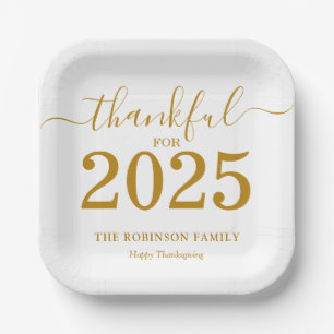 2025 Erntedank Gold Script Modern Pappteller