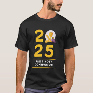 2025 Erstkommunion Brot Kelch Jungen Mädchen T-Shirt