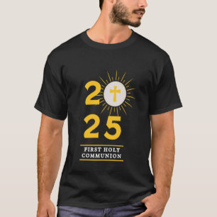 2025 Erstkommunion Jungen Mädchen Katholisch T-Shirt
