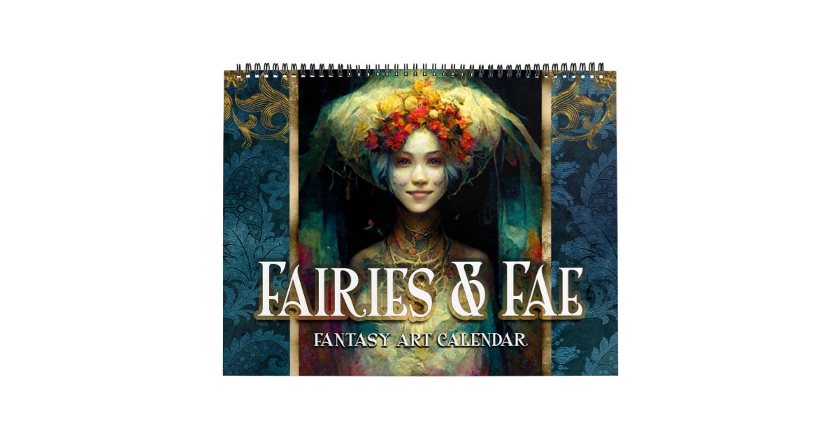2025 Fairies & Fee 3 Fantasy Art Calendar Kalender Zazzle.de