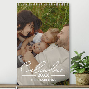 2025 Familien-Personalisierter Foto Chic Schriftka Kalender